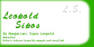 leopold sipos business card